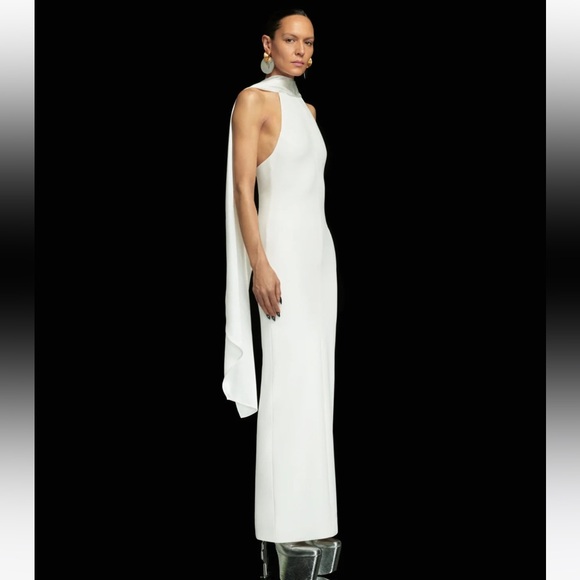 Solace London Brand New Dahlia Maxi Dress in Cream - Picture 6 of 6